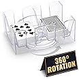 Dual Deck Revolving Card Holder - 360 Degree Revolving Holder Playing Card Holders for Adults Clear Tray Card Holders for Pla