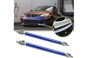 x xotic tech 2pc Adjustable 6"-9" Front Bumper Lip Splitter Diffuser Strut Rod Tie Bars Compatible with Most Vehicles [Blue]