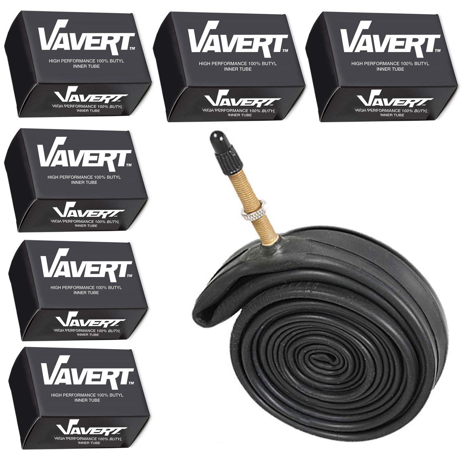 Vavert 700 x 18-25c Road Bike Inner Tubes - Presta Valve (Pack of 6)