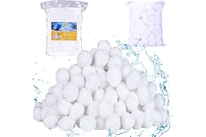 BKDRL Effie Lancelot 1.5 lbs Pool Filter Balls, Pool Filter Sand Eco-Friendly Filter Media for Swimming Pool and Bath Center Bathtubs, Suitable for All Sand Filter Systems (Equals 50 lbs Pool Filter Sand)