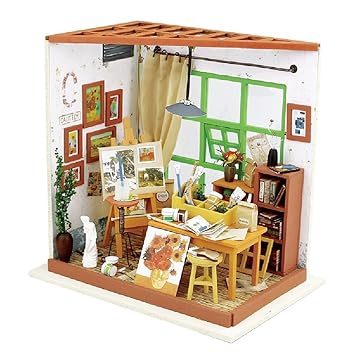 Amazon Com Assemble Diy Doll House Toy Wooden Miniature Dollhouse