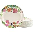 Juvale 80 Pack Disposable Watercolor Floral Party Plates, 9 Inches, Ideal for Tea Parties, Weddings, Bridals, Baby Showers, Outdoor Lunch