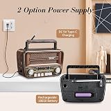 Gelielim Retro Radio AM FM Shortwave Bluetooth Speaker 5W Portable view 3
