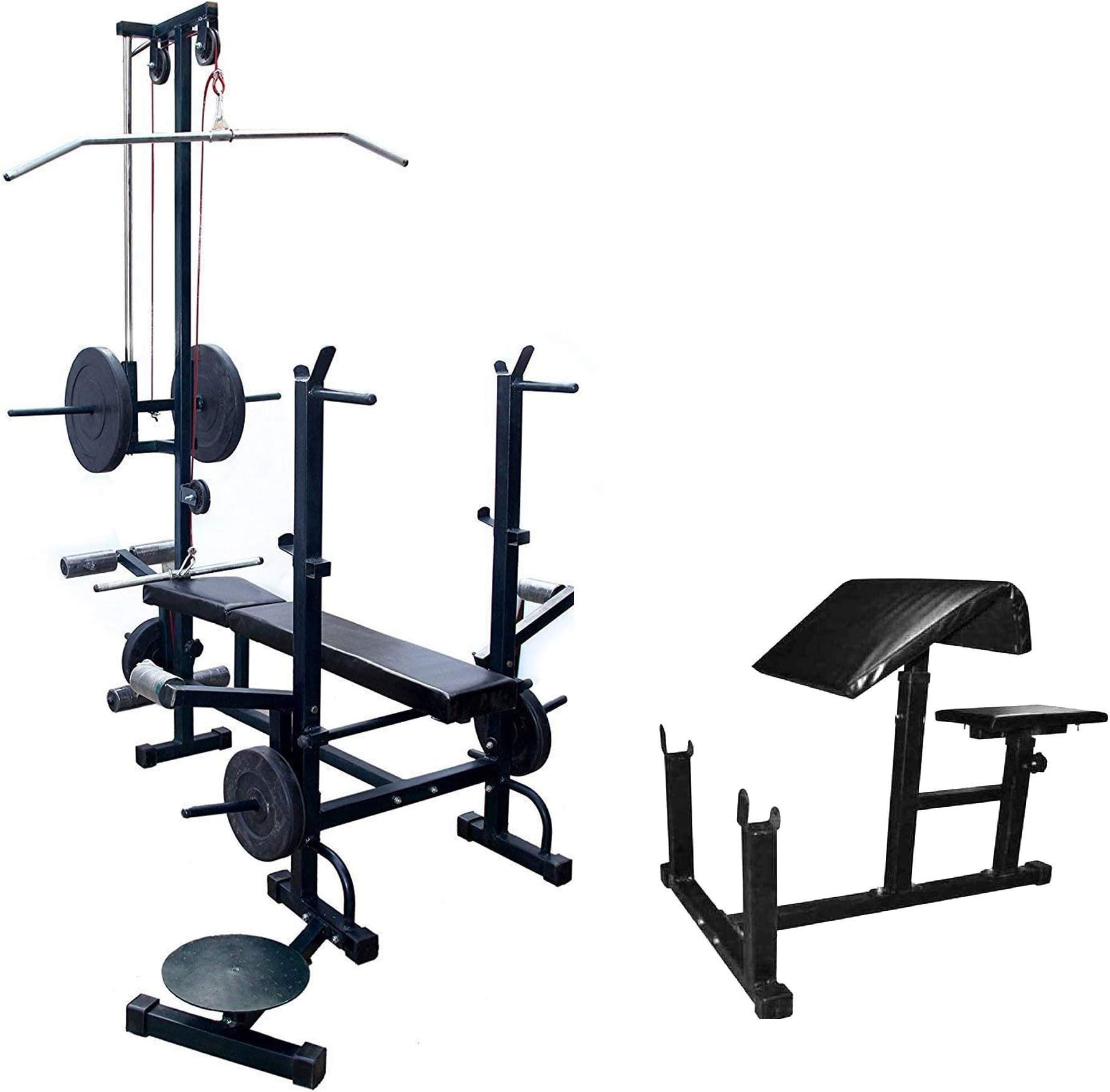 Fitness Stack 20 in 1 Bench with Preacher Weight Bench for Gym Exercise