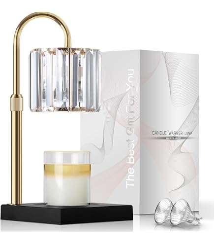 TUOTGOYEZ Candle Warmer Lamp With Dimmable Light - Electric Wax Melter For Scented Candles, Marble Base - View #9