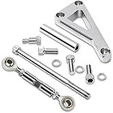 SBC Alternator Bracket, Long Water Pump Lwp Aluminum Alternator Bracket Kit Polished for Chevy SBC 350 Small Block Engine