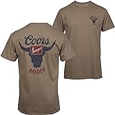 Brew City Coors Banquet Distressed Rodeo Logo Tan Adult Men's Classic Fit T-Shirt