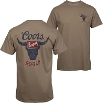 Coors Banquet Rodeo Logo Distressed Front and Back Tan T-Shirt ...