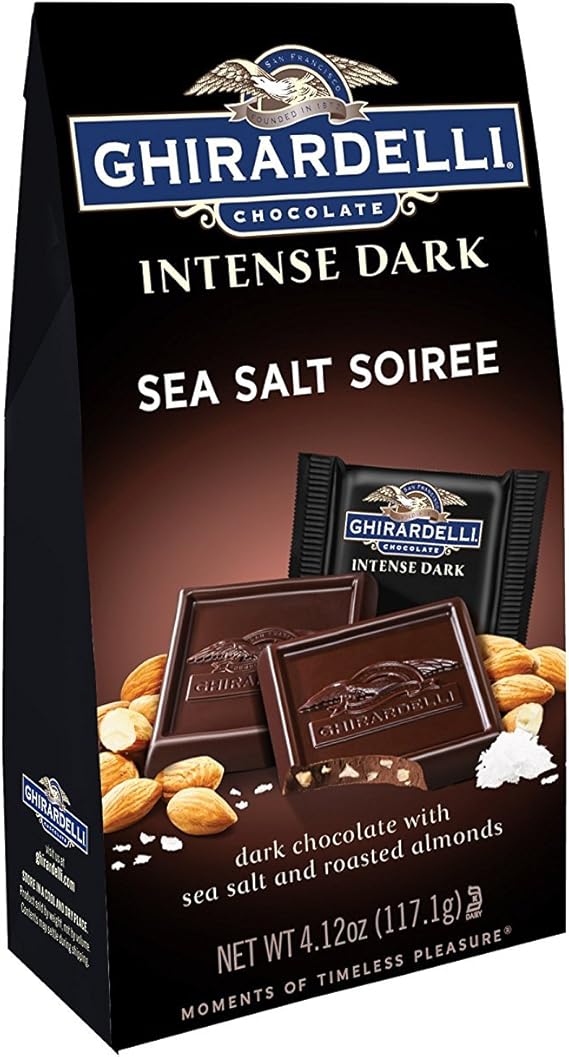 Ghirardelli Chocolate Intense Dark Squares, Sea Salt