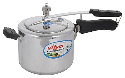 Uttam 18/10 Steel Inner Lid Pressure Cooker, 3 Liters, Silver