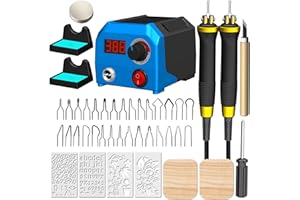 FIRELOOD Wood Burning Kit,Wood Burning Tool,Digitally Adjustable Temperature Wood Burner Kit,Professional Wood Burner Tool Kit for Adults Beginners Craft,pyrography pen (LH55-two-pen)