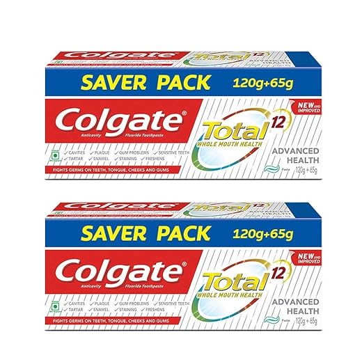 Colgate Total Advanced Health Anticavity Toothpaste - 185 g (Pack of 2)