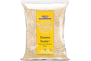 Rani Sesame Seeds Whole White, Hulled (Till) 7oz (200gm) ~ All Natural | Gluten Friendly | Non-GMO | Vegan | Indian Origin