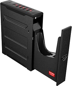 Vaultek Slider Series Rugged Smart Handgun Safe Quick Auto-Open Sliding Door Pistol Safe with Rechargeable Li-ion Battery
