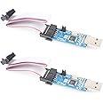 NOYITO 51 AVR ATMEGA8 Programmer USBASP USB ISP Downloader 10 Pin USB Programmer 3.3V 5V with Cable 6 inches Length Compatible with AVR ATMEGA8 Programmer (Pack of 2)