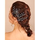 Kercisbeauty Wedding Bridal Black Crystal Hair Pins for Women and Girls Theme Party Hair Piece Set Handmade Dark Purple Hair Jewelry