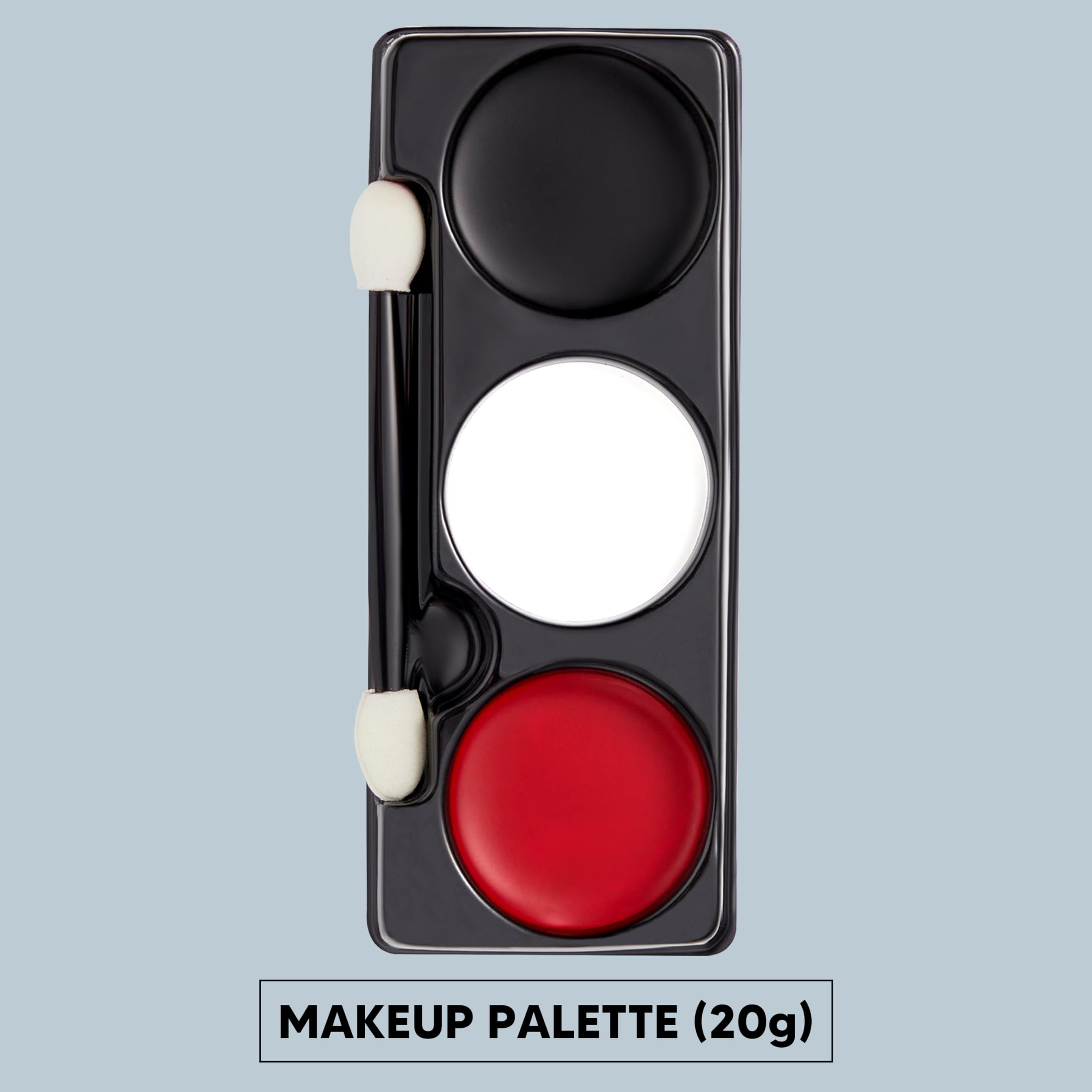 Spooktacular Creations Halloween Makeup Palette 3 Colors Face Body Paint for Adult SFX Zombie Skeleton Cosplay with Painting Brush Cosplay Party Dress Up (7 Oz, White Black Red )