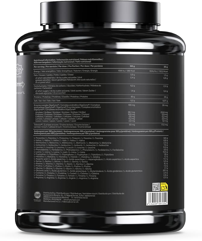 Beverly HYDRO PROTEIN | Proteína Hidrolizada de Suero Whey con Digezyme y Tolerase L | 2 Kg | 55 servicios | Excelente Digestibilidad | Aumento de la Masa Muscular (2 Kg, Cookies & Cream)