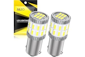 AILEO BAY9S H21W LED Bulb White 6000K 3014SMD Extremely Bright 64136 12356 LED Spare Bulb for Reversing Lights Tail Brakes Parking Lights Side Marker Lights Corner Lights(Pack of 2)