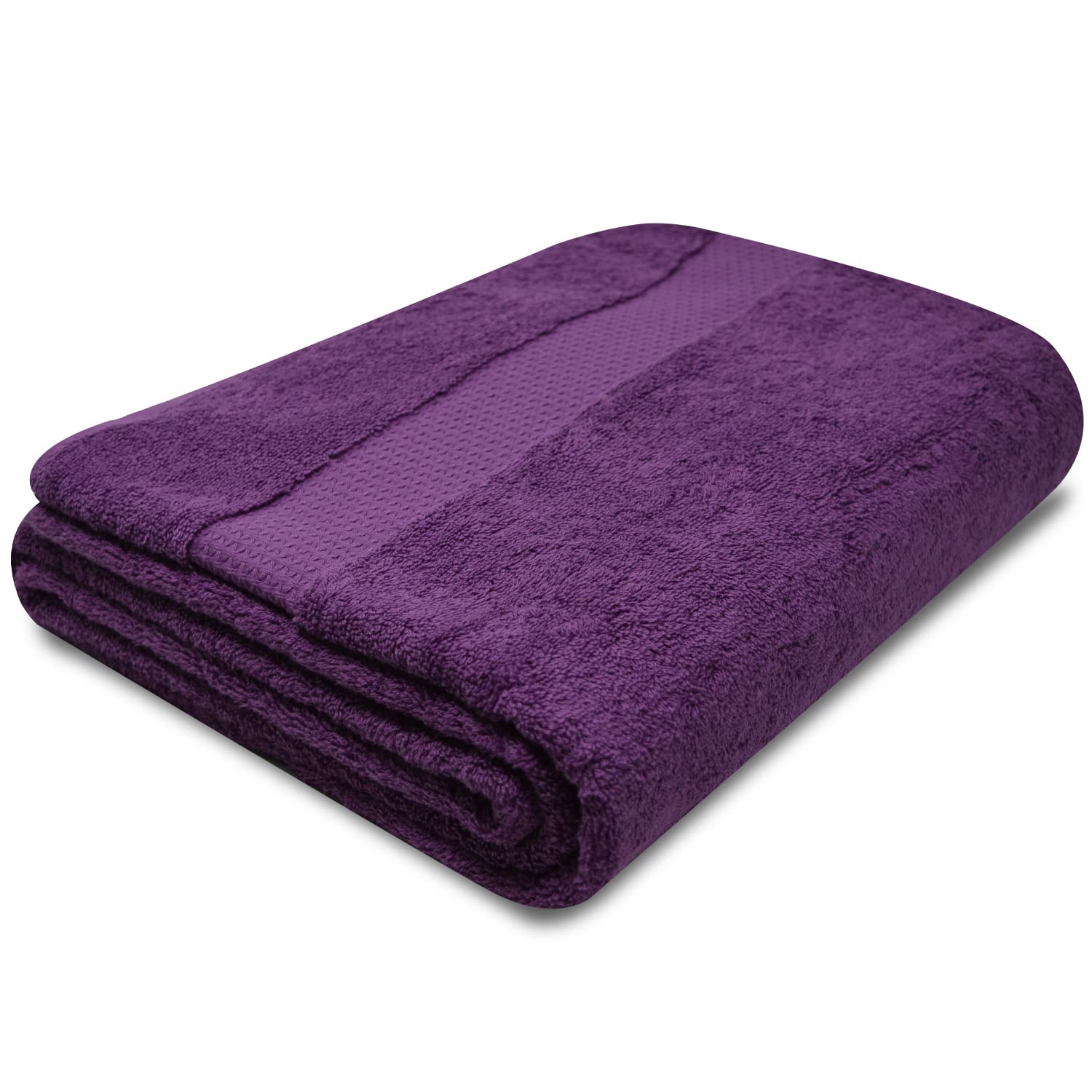 Towelogy® Quick Dry Large Bath Towels Set Egyptian Cotton Ring Spun Premium Hotel Quality Super Absorbent Bathroom Towel 70x125cm (Purple Aubergine, 1) — image 1