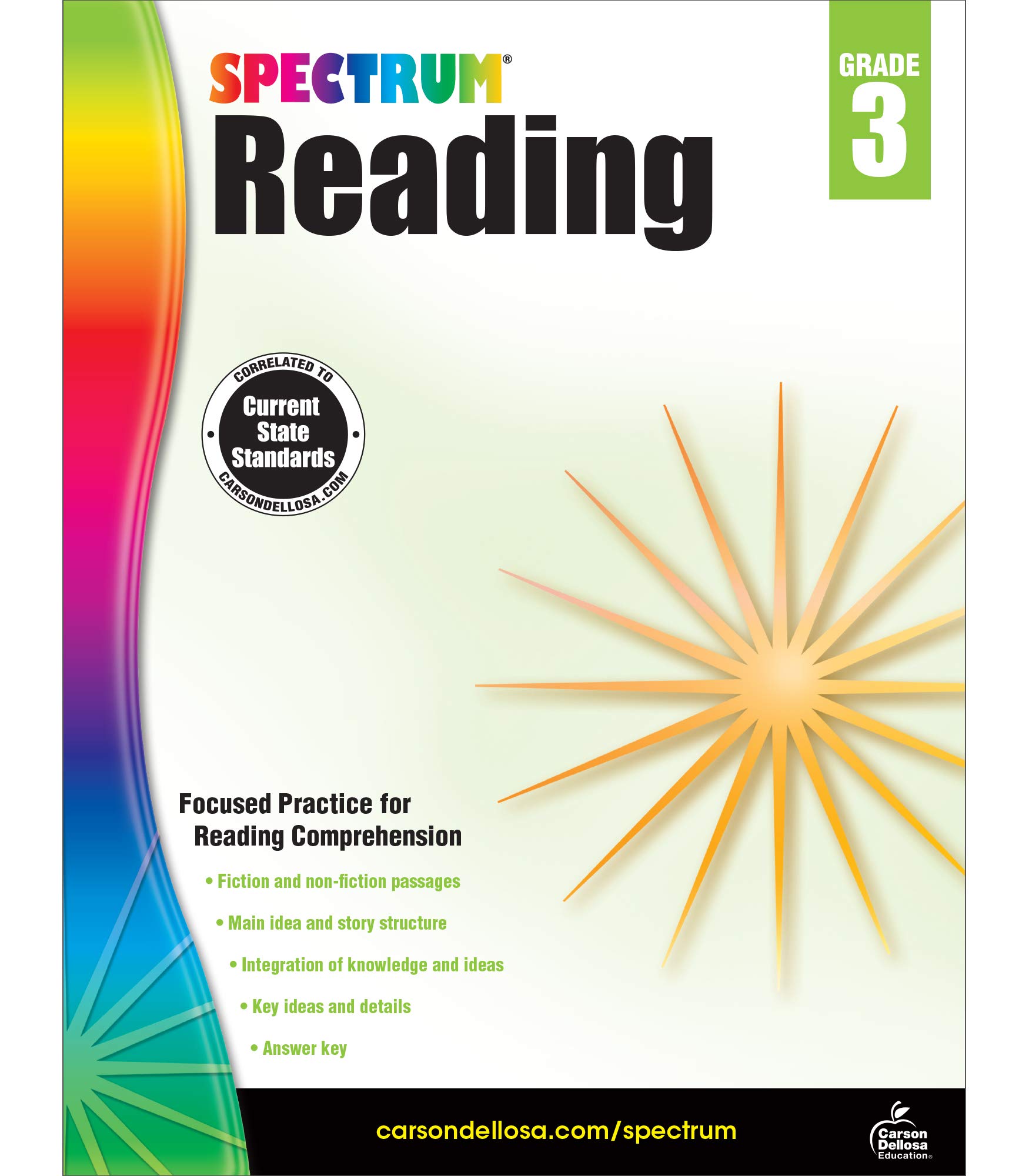 Spectrum 3rd Grade Reading Workbook State Standards For Reading Comprehension Nonfiction Fiction Passages With Answer Key For Homeschool Or Classroom 174 Pgs Spectrum 9781483812168 Amazon Com Books