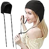 FURPHI Women's Medieval Coif Cap Victorian Bonnet Colonial Peasant Amish Hat Cosplay Accessories