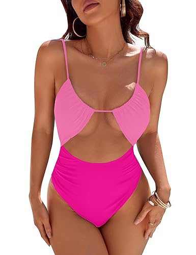 Blooming Jelly Womens One Piece Swimsuit Tummy Control Bathing