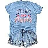 Stars and Stripes Shirts for Women 4th of July Shirts USA Shirt American Flag Shirt USA Patriotic Graphic Tee Tops