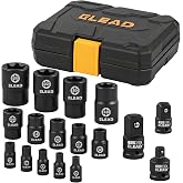 17-Piece Inverted E-Torx Socket Set - Premium Impact Cr-V Steel E4 - E24 Star Female Sockets for Impact Wrench 1/2 3/8 1/4 Drive Precision Torque Kit with Storage Case