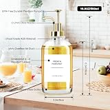 Sunal 2x 16.9oz Glass Coffee Syrup Dispenser Set Gold Pump 36 Labels view 3