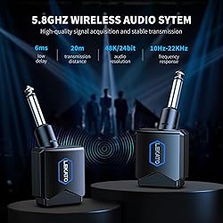 LEKATO 5.8G Wireless Guitar System Upgraded with