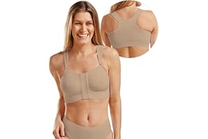 CAREFIX Bella Post Surgery Compression Bra | Post Surgical Bra Front Closure | Breast Surgery Recovery Bra