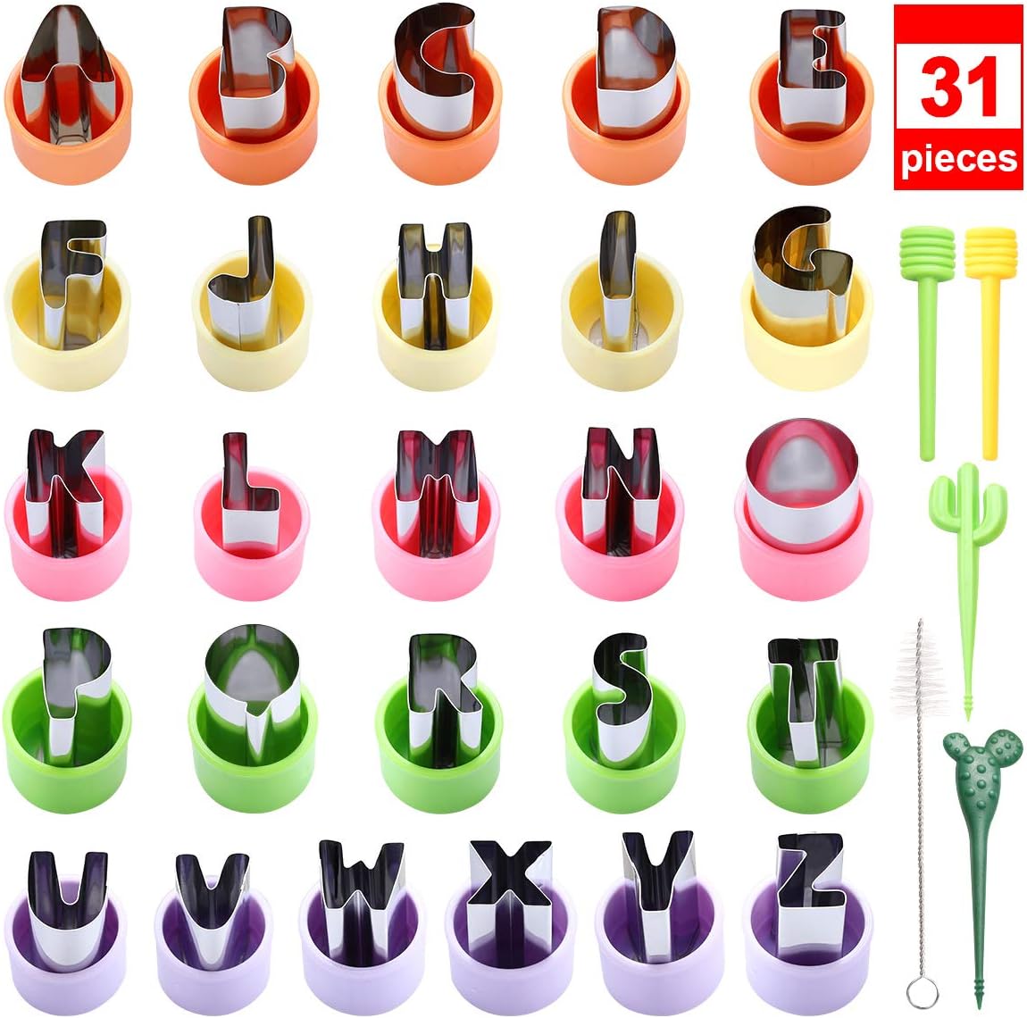 Magigift 1'' Mini Alphabet Cookie Cutters Set, 26Piece