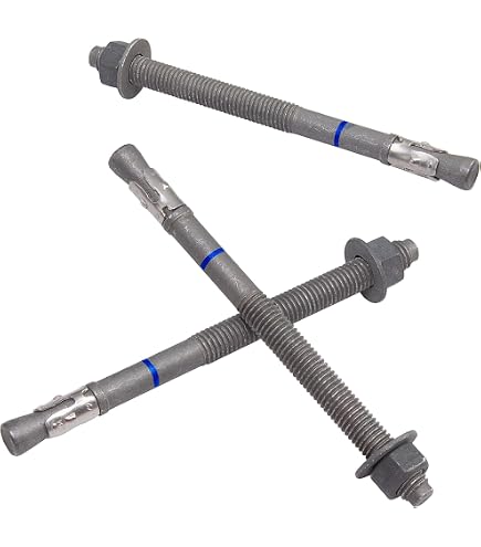 Powers 7248SD 1/2" X 5" Wedge-Bolt Screw Anchor – Carbon Steel, Blue Tip, Hex Head – 25 Pack – Heavy Duty Concrete & Masonry Fastener