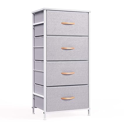 Wehome Dresser Organizer With 4 Drawers Fabric Dresser Tower For