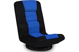 ACIPENSER Swivel Gaming Chair Multipurpose Floor Gaming Chair for Playing Video Games, TV, Reading w/Lumbar Support & 6 Adjustable Postion Backrest for Adults & Kids,Blue