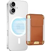 FINPAC MagSafe Wallet, Magnetic Card Wallet Holder for iPhone 17/16/15/14/13/12 Series, Safe RFID Blocking Slim Leather 6 Card Holder for Women Men