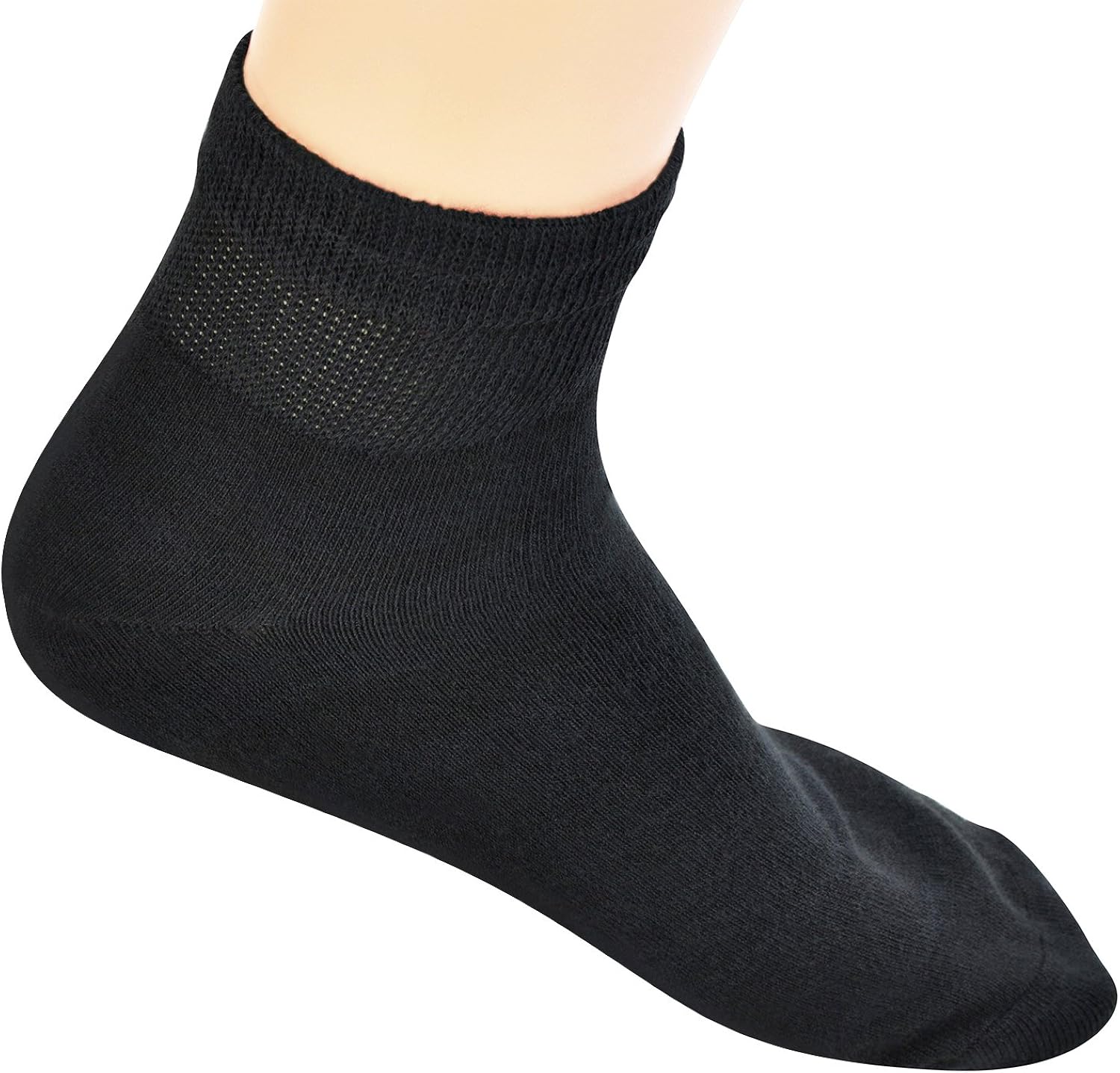 Yomandamor Mens Coolmax Ankle Wide Stretched Diabetic Socks with Seamless Toe,5 Pairs: Clothing