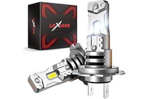 Laxmas Upgraded H7 Bulbs, Super Bright, Long Lifespan H7 Lights, Plug and Play - Pack of 2