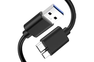 USB 3.0 Micro B Cable, External Hard Drive Cable 5Gbps USB A to Micro B Data Transfer Cord for Seagate WD My Passport Element