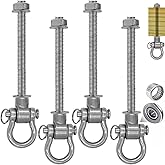 Dakzhou 4 Heavy Duty Bearing Swing Hanger Permanent Anti-Rust (10mm) 180° Swing, 1500 LB, Wood Beam sandbag Yoga Swing Hammock Chair