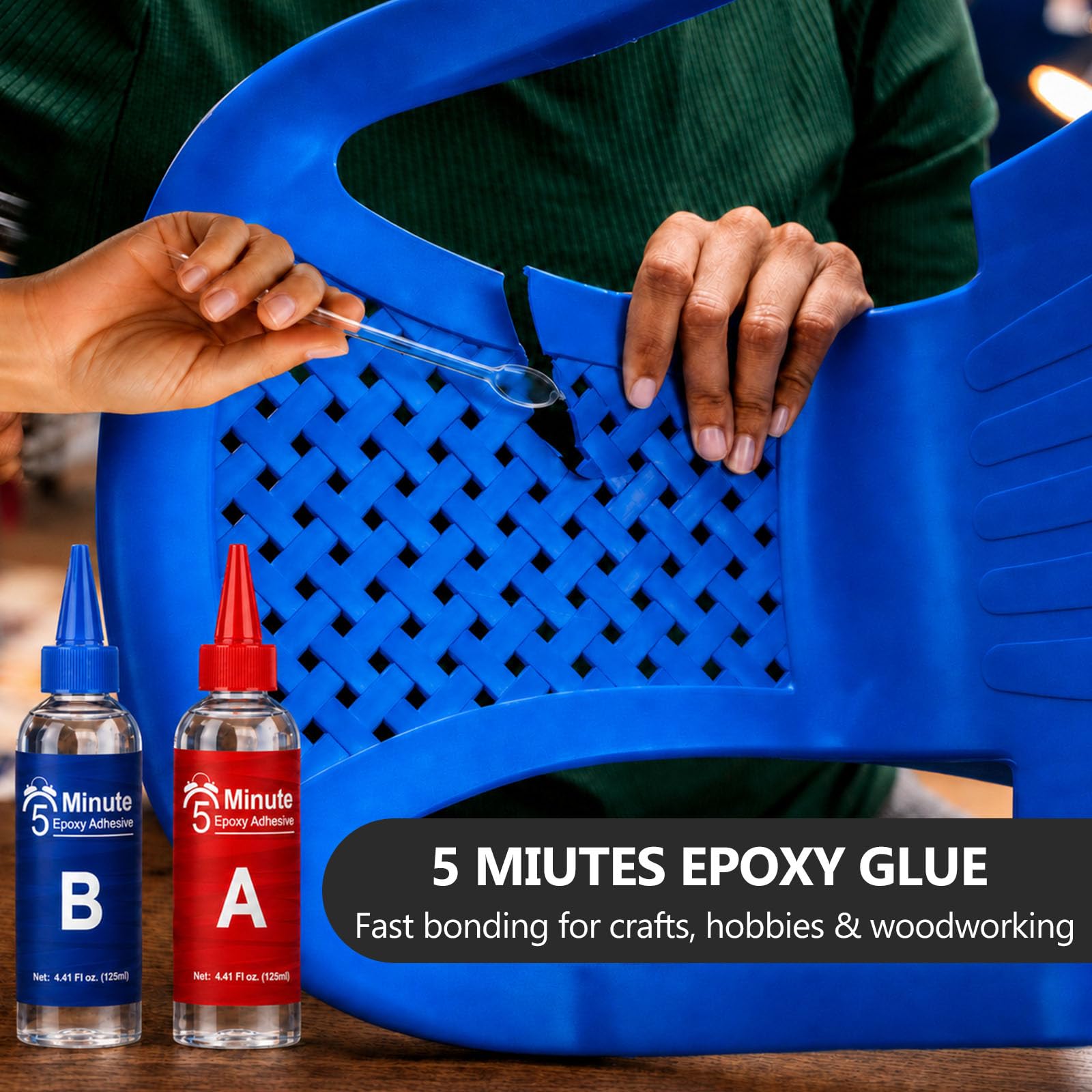5 Minuten Epoxy Kleber 250ml, Zweikomponentenkleber Schnell Aushärtender, 2 komponenten kleber epoxidharz in Transparent, Universalkleber für jede Anwendung 6