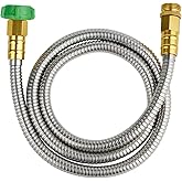 SKYWARD 304 Stainless Steel Short Garden Hose 5 ft with Female to Male Metal Connector, Anti-Leakage, Flexible & Lightweight Kink Free Water Hose, Easy to Use & Store (5ft)