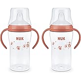 NUK Perfect Match Learner Cup, 8 oz, 2 pack – Soft Spout, Easy-Grip Handles, BPA Free, Spill Proof Transition Sippy Cup