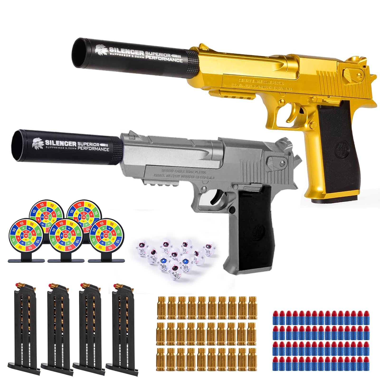 Toy Gun Soft Bullet, Cool Toy Pistol Soft Foam Bullets with Shell Ejecting Toy Foam Blaster Shooting Games Educational Model,Suitable for 3 4 5 6 7 8 Years Old boys And Girls Toys — image 1