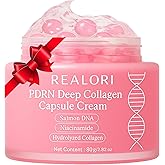 realori PDRN Capsule Cream with Vitamin C & Collagen – Korean Boba Moisturizer for Face, Pink Jelly Cream for Deep Hydration, Skin Repair, and Glow – Korean Skincare Gel for All Skin Types