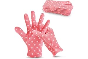 HandLove Premium 100% Cotton Gloves | Dry Hands & Eczema |Overnight Lotion & Spa Treatment for Women & Men | Reusable|Pink