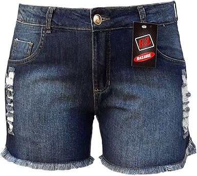 short jeans rasgado plus size