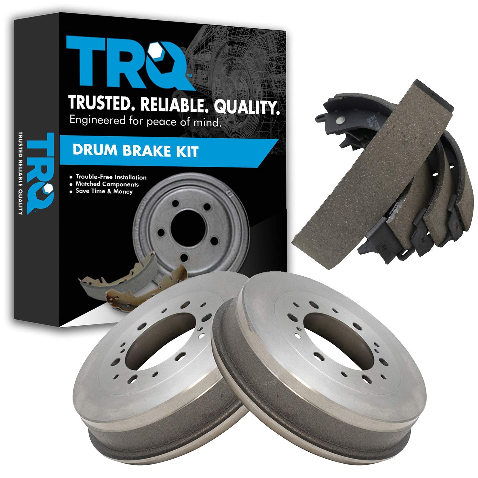 Photo 1 of TRQ Rear Brake Shoe & Drum Kit Compatible with 2005-2021 Toyota Tacoma