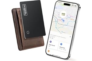KINDEEP Wallet Tracker Card Air-Tag (iOS Only) - Work with Apple Find My, Bluetooth Tracker Smart Tracking Card Wallet Finder, 0.07in Slim, IP68 Waterproof, Item Locator for Luggage Tags, Passports, Purse